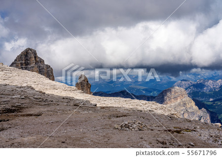 The Sass Pordoi is a relief of the Dolomites, in The Sass Pordoi is a relief of the Dolomites, in 55671796