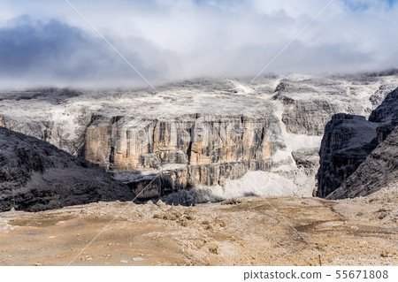 The Sass Pordoi is a relief of the Dolomites, in The Sass Pordoi is a relief of the Dolomites, in 55671808