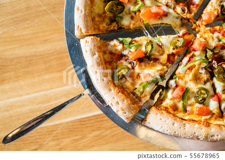 tasty italian pizza with vegetables tasty italian pizza with vegetables 55678965