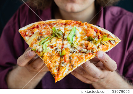 pizza on the wooden background pizza on the wooden background 55679065