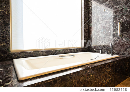 White bathtub decoration in room White bathtub decoration in room 55682538
