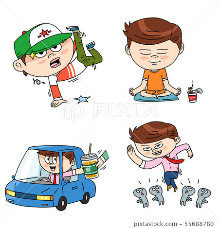 Set of expressions emotions, funny cartoon style illustration 011 Set of expressions emotions, funny cartoon style illustration 011 55688780