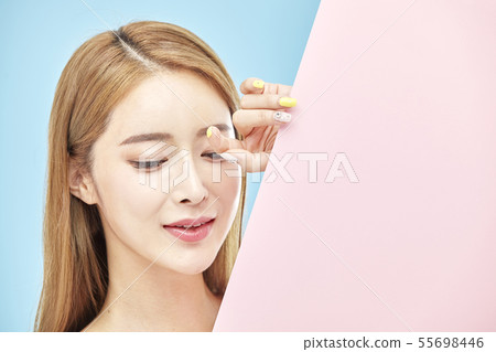 Paper, beauty, young woman 55698446