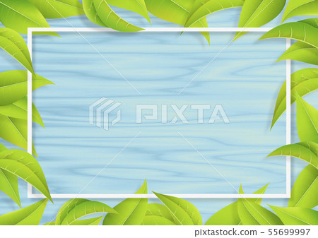 葉葉框架 - 新鮮綠色天然木材 55699997