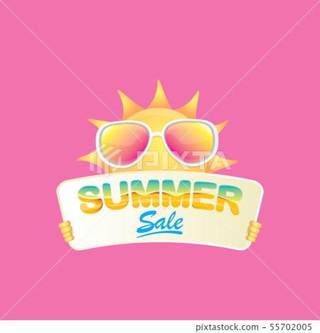 summer sale vector poster or web banner. summer happy sun character holding sign or banner with summer sale vector poster or web banner. summer happy sun character holding sign or banner with 55702005