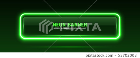 Glass banner. Transparent geometric shapes. Glass banner. Transparent geometric shapes. 55702008