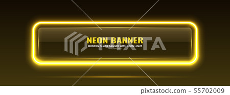 Glass banner. Transparent geometric shapes. Glass banner. Transparent geometric shapes. 55702009