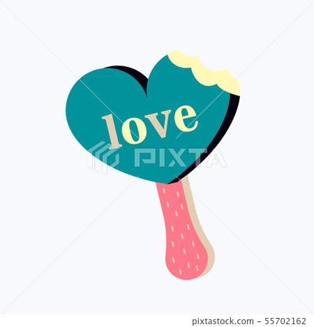 Happy Valentine's Day. I love you typography template. Heart 55702162