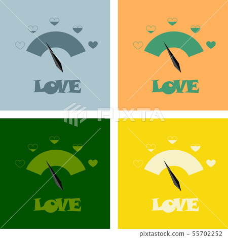 Set Of Vintage Happy Valentine's Day badges and labels - Typographical Background With Ornaments 55702252