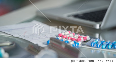Stethoscope and medicine, Good health medical 55703654