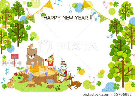 Cute New Year card template for child years Cute New Year card template for child years 55706992