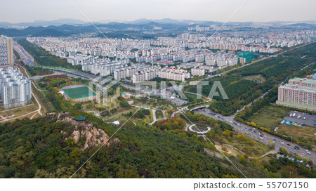 Aeria view of incheon industry park.South Korea Aeria view of incheon industry park.South Korea 55707150