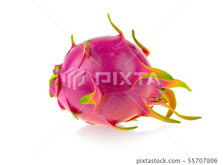 Beautiful pink dragon fruit or pitaya isolated at Beautiful pink dragon fruit or pitaya isolated at 55707806