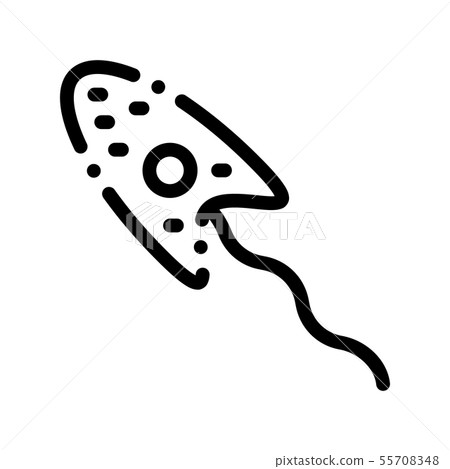 Microscopic Bacteria Germ Vector Thin Line Icon Microscopic Bacteria Germ Vector Thin Line Icon 55708348