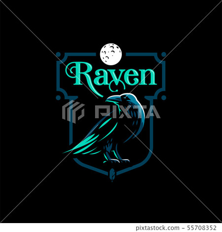 A raven is standing A raven is standing 55708352