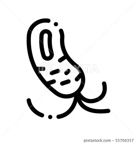 Microscopic Bacterium With Tails Vector Sign Icon Microscopic Bacterium With Tails Vector Sign Icon 55708357