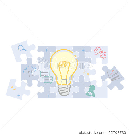 Puzzle illustration teamwork Puzzle illustration teamwork 55708780