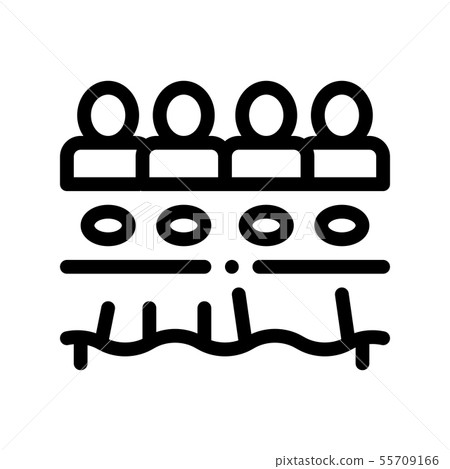 Wedding Dinner-party Sign Thin Line Vector Icon Wedding Dinner-party Sign Thin Line Vector Icon 55709166