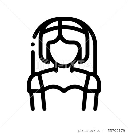 Character Bride Woman Silhouette Sign Vector Icon 55709179