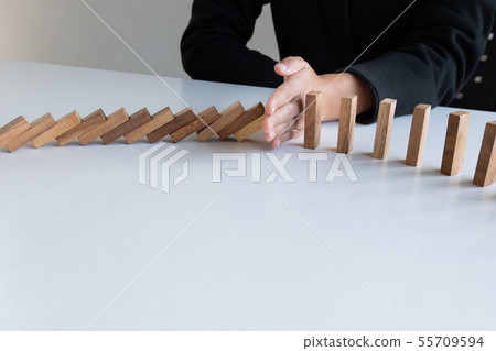 hand stop blocks wood game gambling placing 55709594