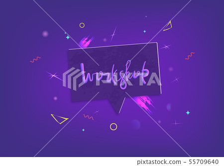 Workshop template with handwritten lettering. 55709640