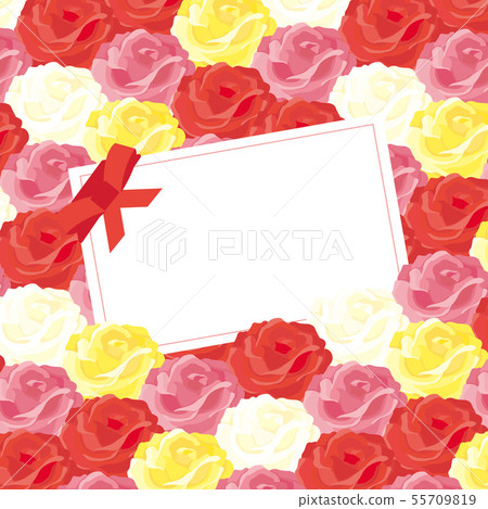 Message card in roses-red rose- 55709819