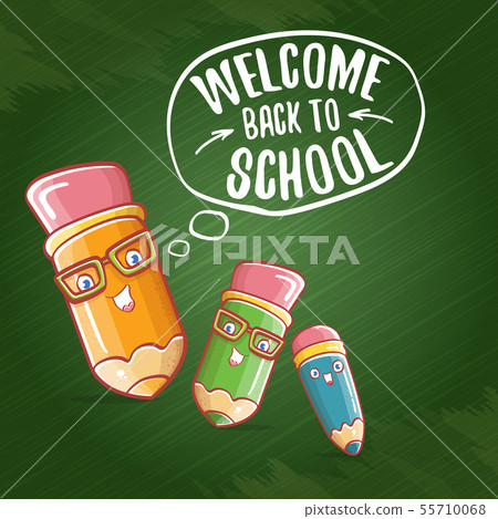 Back To School Banner Or Poster With Cartoon Stock