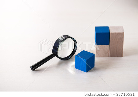 Building blocks and loupe Building blocks and loupe 55710551