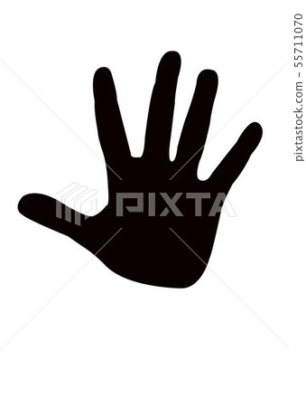 a hand silhouette vector a hand silhouette vector 55711070