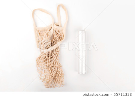 Zero waste concept Use plastic bags or multi-use bags. Zero waste, conscious lifestyle 55711338