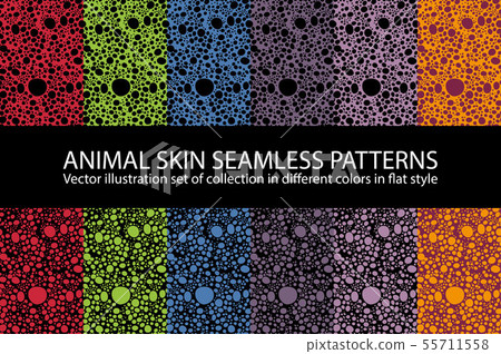set color animal skin Seamless Pattern vector - Stock Illustration ...