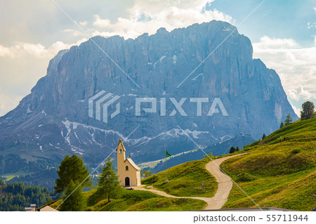 San Maurizio chapel on the passo di val Gardena San Maurizio chapel on the passo di val Gardena 55711944