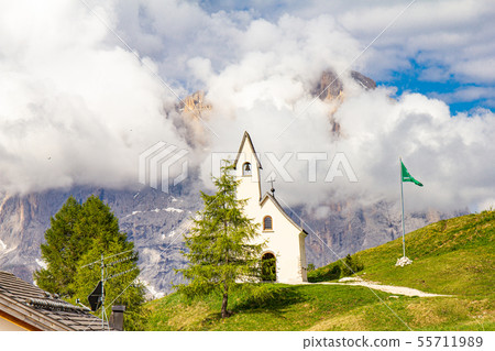 San Maurizio chapel on the passo di val Gardena San Maurizio chapel on the passo di val Gardena 55711989