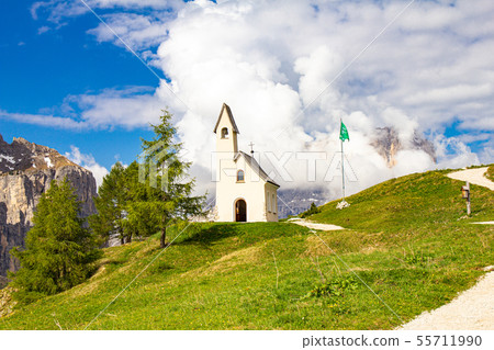 San Maurizio chapel on the passo di val Gardena San Maurizio chapel on the passo di val Gardena 55711990