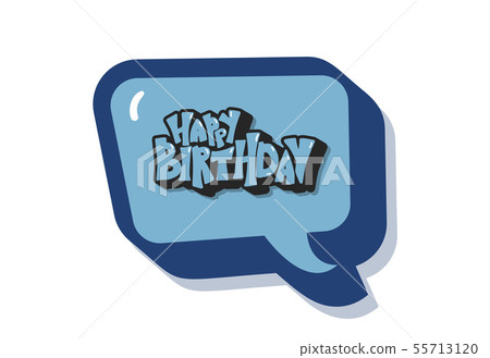 Happy birthday quote. Vector illustration. 55713120