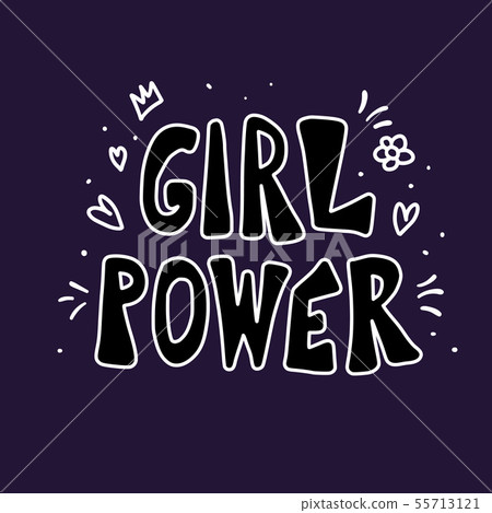 Girl power. Vector illustration. 55713121