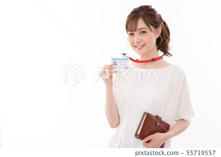 年輕女子休閒辦公室 55719557