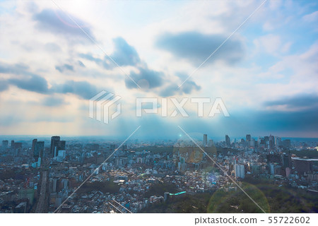 Urban scenery of Tokyo Animation style 55722602