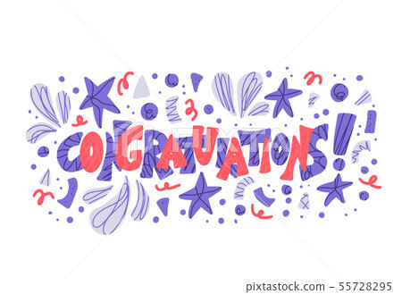 Congratulations quote. Vector concept desing word. 55728295