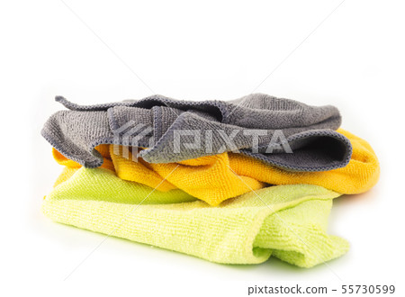Microfiber Cleaning Cloth  on white background. 55730599