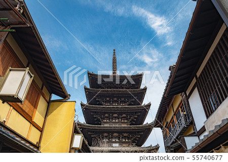 古都京都八坂塔和東山鎮 55740677