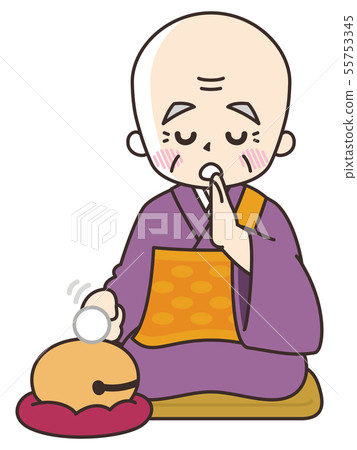 Senior man of priest who advocates sutra 55753345