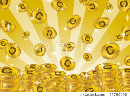 Illustration 1 where coins are falling jerky Illustration 1 where coins are falling jerky 55769908