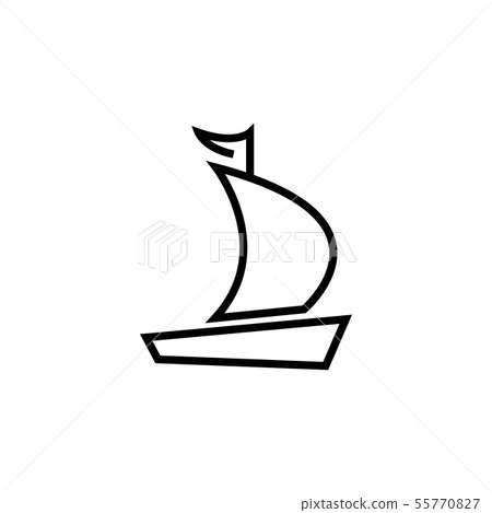 Sailboat icon design template vector isolated Sailboat icon design template vector isolated 55770827