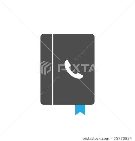 Phone book icon design template vector isolated Phone book icon design template vector isolated 55770834