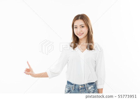Young woman pointing Young woman pointing 55773951