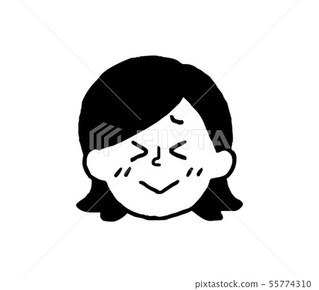 Embarrassed female face (simple) Embarrassed female face (simple) 55774310