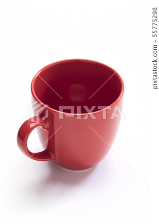 red ceramic mug on white background red ceramic mug on white background 55775298