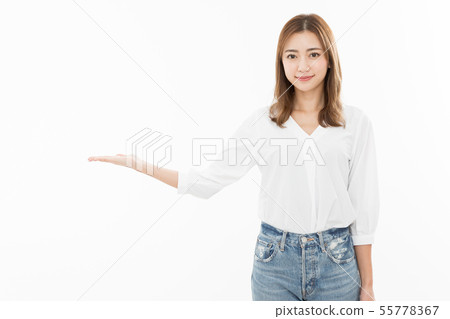 Young lady fingers palm 55778367