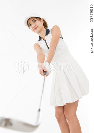 年輕的女士高爾夫 年輕的女士高爾夫 55779019